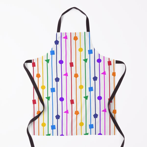 Item preview, Geometric shapes, white and rainbow stripes - vertical narrow designed and sold by LittleBettyMakes.