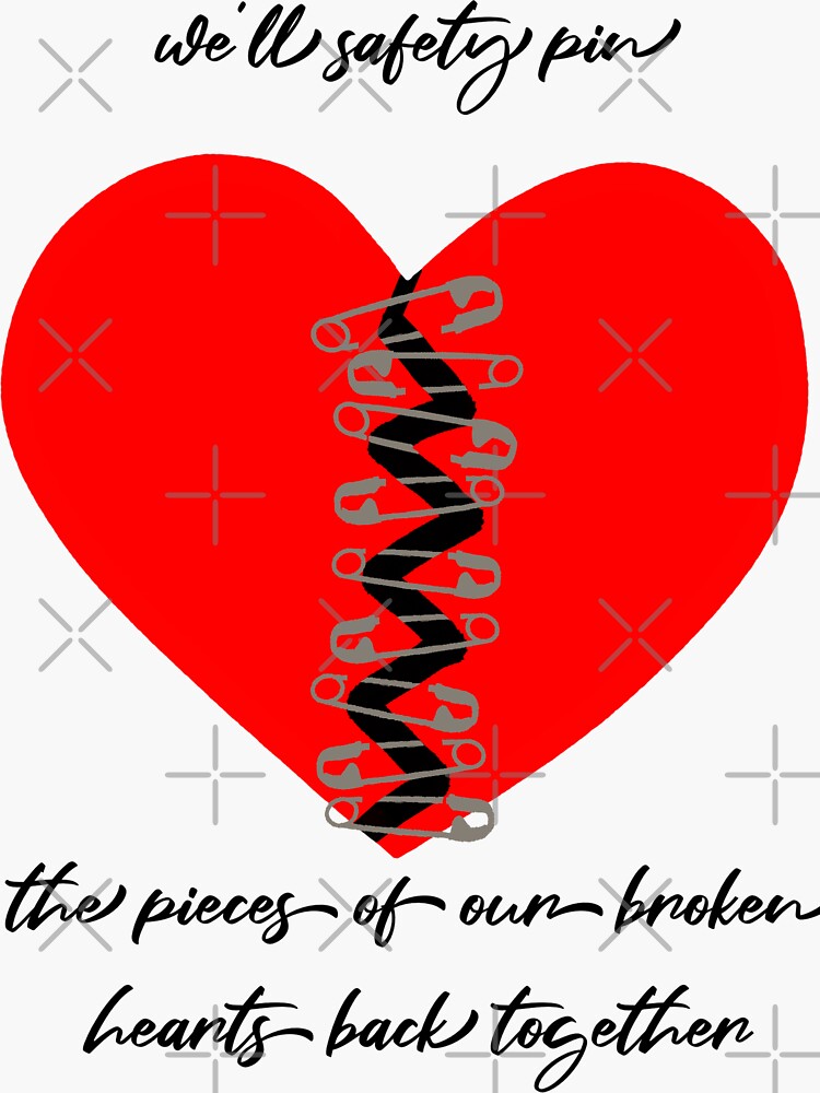 "safety pin 5sos coloured " Sticker for Sale by BellaJJ Redbubble