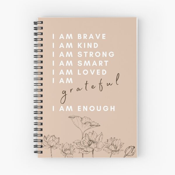 Item preview, affirmation quote i am brave i am kind lotus flowers designed and sold by sierratruong.