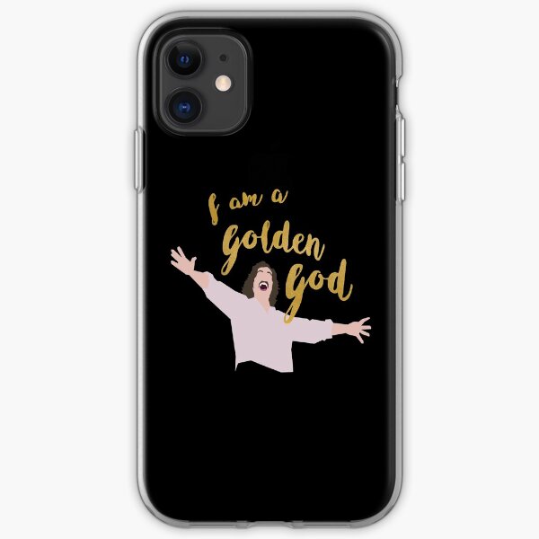 Golden God in Black iPhone Soft Case
