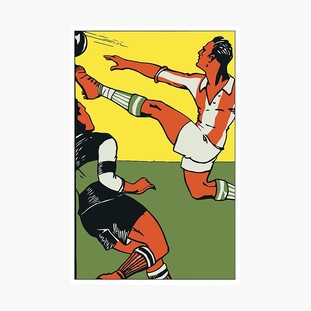 Football soccer retro vintage style Poster for Sale by aapshop | Redbubble