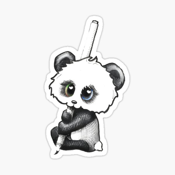 Artist Panda Sticker