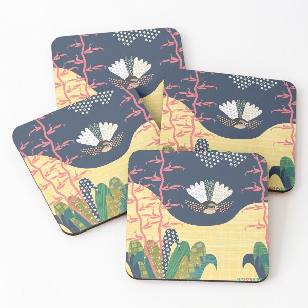 Item preview, New Zealand - Fantail and Flax (Groovyland) designed and sold by contourcreative.