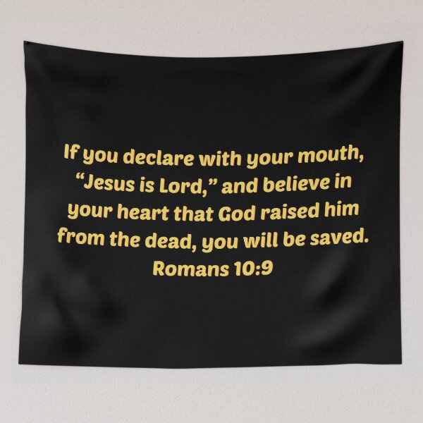 Item preview, Bible Verse Romans 10:9 designed and sold by Prayingwarrior.
