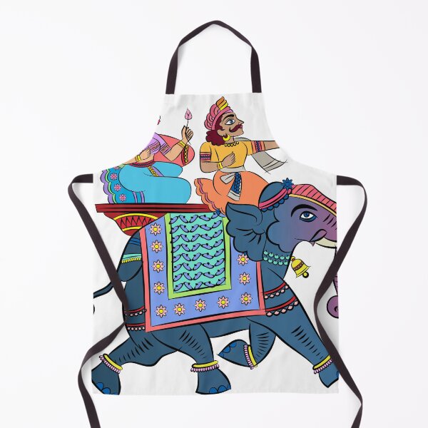 Item preview, Traditional Indian or Rajasthani wall painting of elephant with jockey and queen. Rajasthani painting style, India. designed and sold by Gurunath Bhadekar.