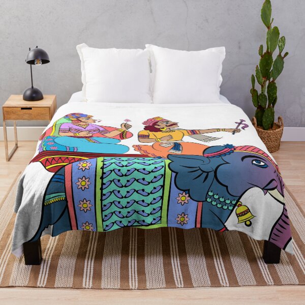 Item preview, Traditional Indian or Rajasthani wall painting of elephant with jockey and queen. Rajasthani painting style, India. designed and sold by Gurunath Bhadekar.