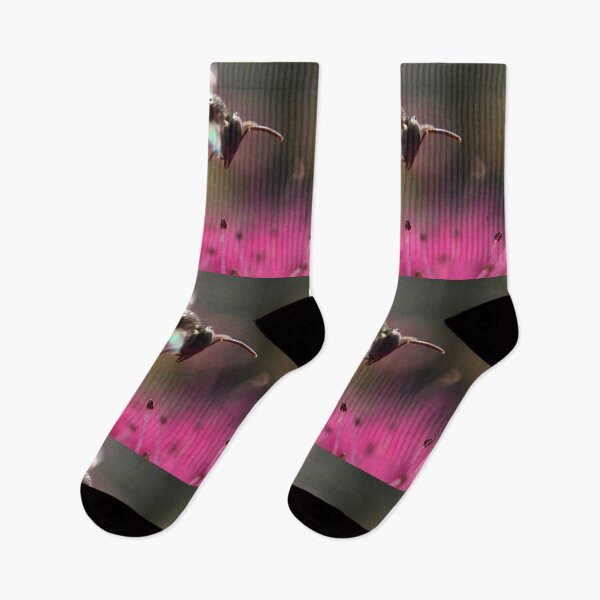 Item preview, Native Stingless Bee Flying Over Pink Flowers designed and sold by IMPHives.