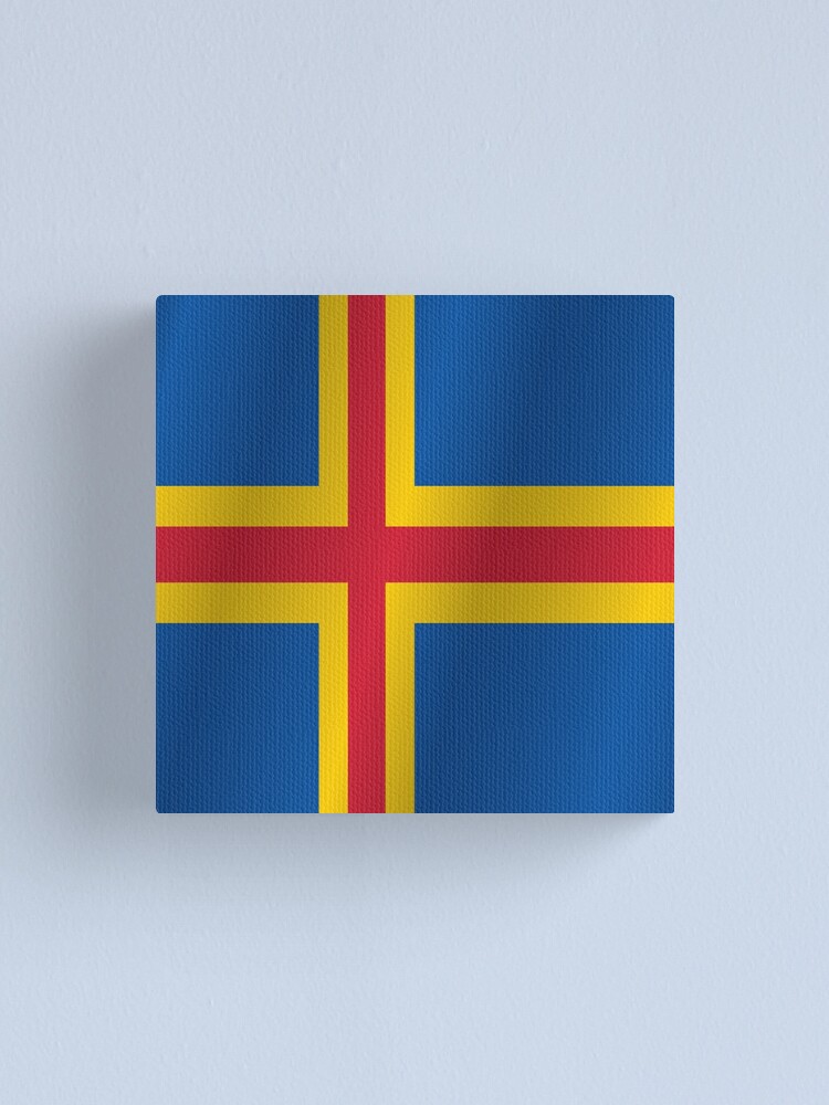 Aland Islands Flag Canvas Print By Artpicss Redbubble