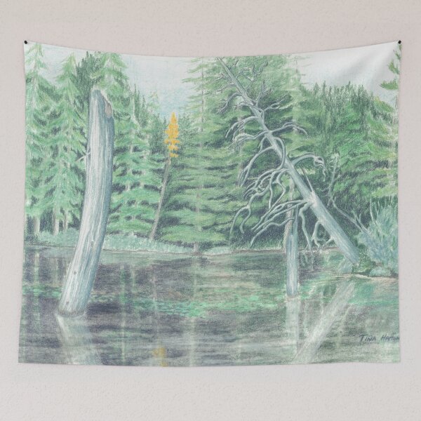 Item preview, Oregon Coastal Swamp Land Colored Pencil designed and sold by Tinasrealm.