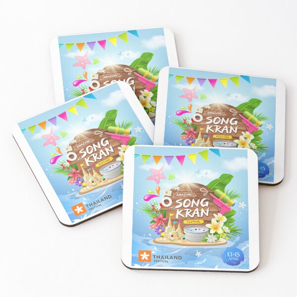 Item preview, SongKran Thai Famous Festival on April Print designed and sold by Wisit Thongngam.