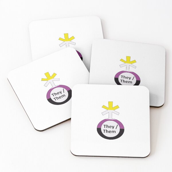 Item preview, They / Them Pronoun Pin Non Binary Symbol  designed and sold by BackgroundPixel.
