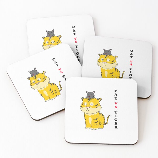 Item preview, cat vs tiger  cartoon cute design designed and sold by Panya-Design.