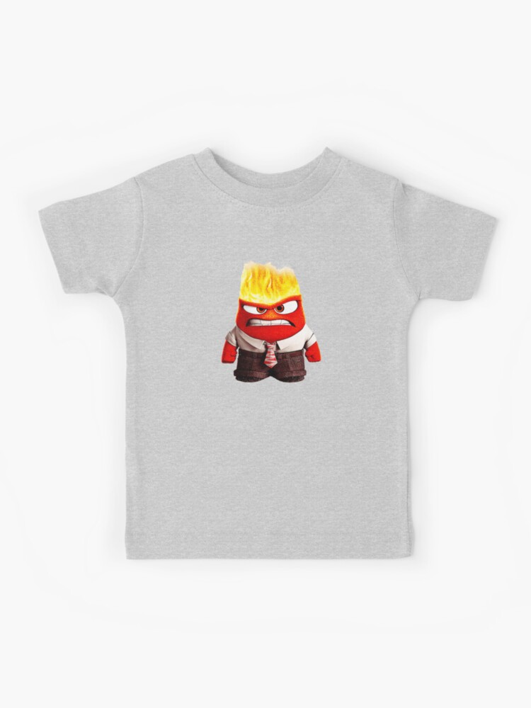 Junior's Inside Out Angry Portrait T-Shirt - Red - X Large