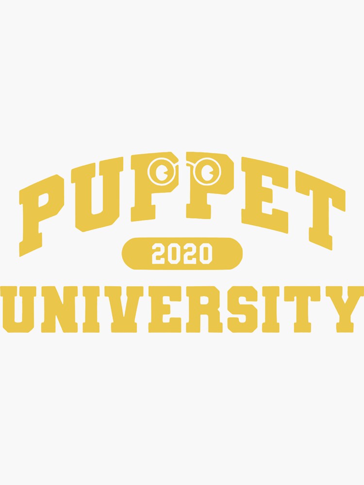 "Watcher Puppet History Merch Puppet University 2020" Sticker by