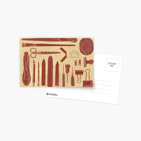 bookbinding tools Postcard