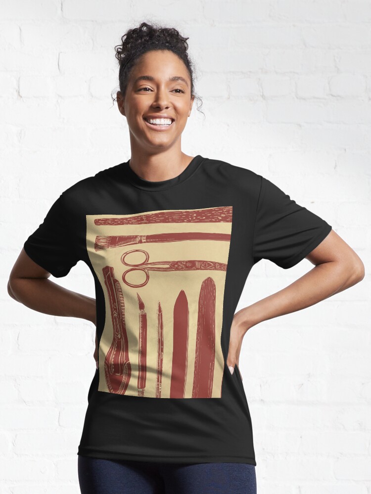Alternate view of bookbinding tools Active T-Shirt