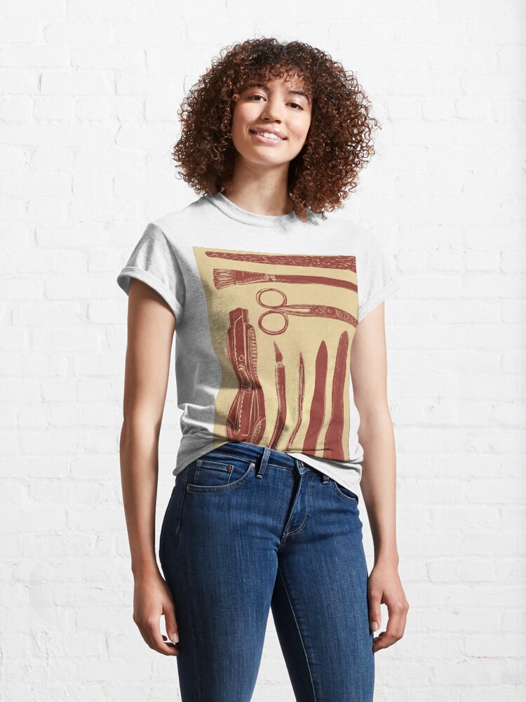 Alternate view of bookbinding tools Classic T-Shirt