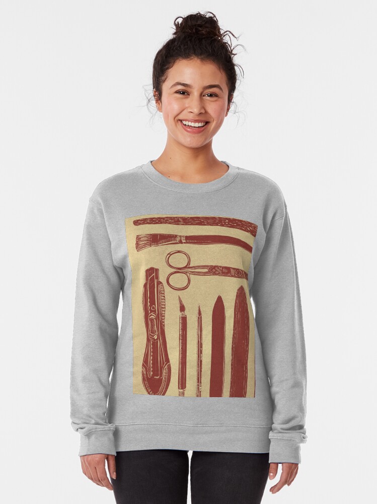 Alternate view of bookbinding tools Pullover Sweatshirt