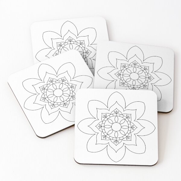 Item preview, Minimalist floral mandala. designed and sold by Maritipca.