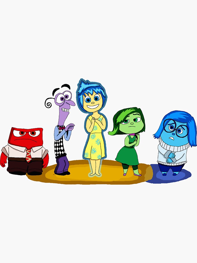 Inside Out Emotions Fan Art Sticker For Sale By Jamesblaney3 Redbubble