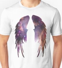 Engels-Rosa-Galaxie-Flügel Unisex T-Shirt