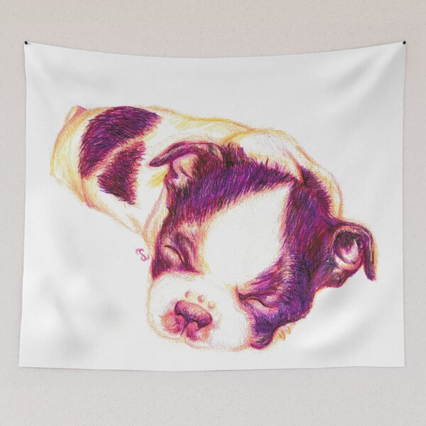 Item preview, Cute sleeping puppy designed and sold by MeganWhiteArt.