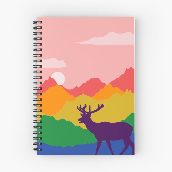 Artikelvorschau, Regenbogenelchlandschaft entworfen und verkauft von FrostedDesigns.