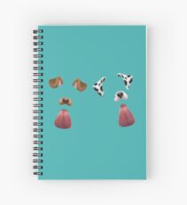Dog Face Snapchat Geofilter Spiral Notebook