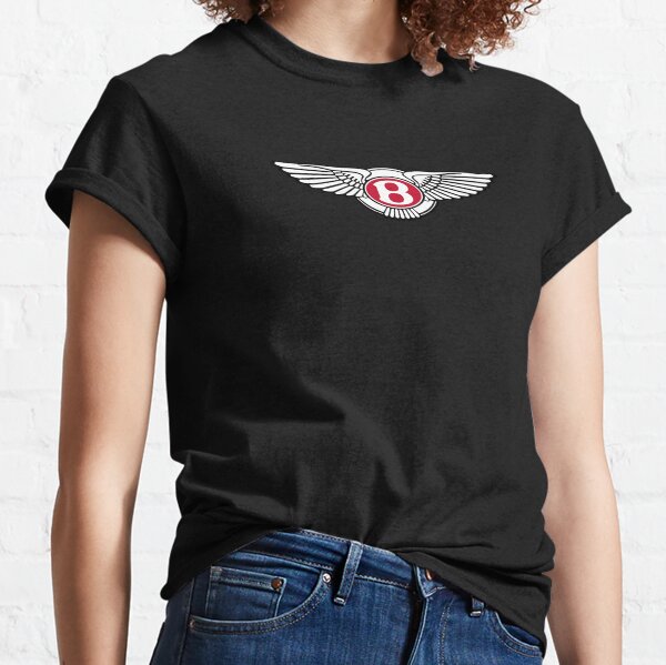 Tea & Krumpets Anyone? Bentley Logo Black 100% Cotton T-Shirt