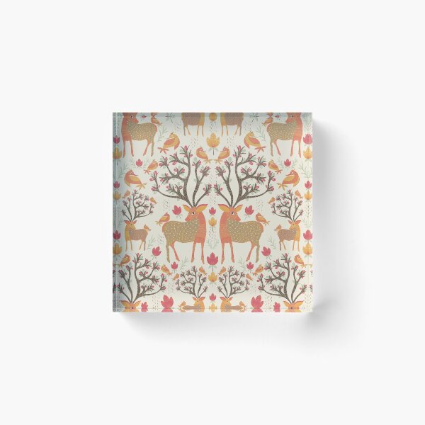 Item preview, Deer Damask Tribal art beige designed and sold by artypeaches.