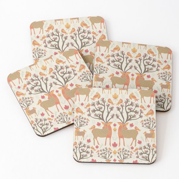 Item preview, Deer Damask Tribal art beige designed and sold by artypeaches.