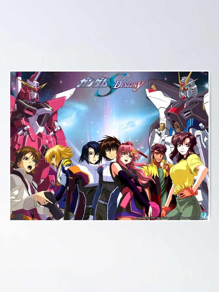 Gundam Seed Destiny Anime Poster For Sale By Violetbubbles Redbubble