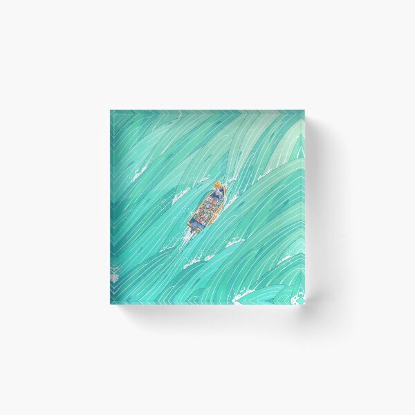 Fish boat Acrylic Block