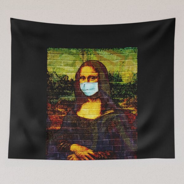Item preview, Pandemic Mask Art Mona Lisa Graffiti designed and sold by Bevatron.