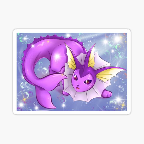Shiny poke Mermaid cat water pocket monster eau chat sirène Sticker