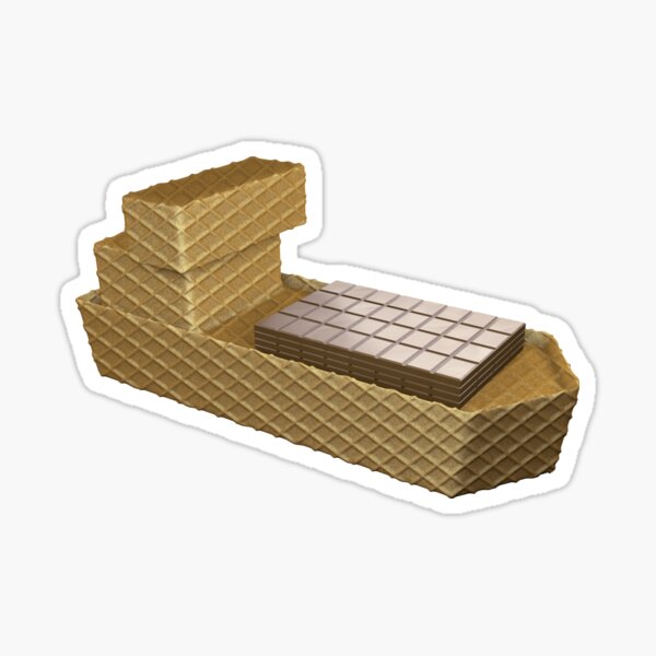Chocolate Ship - 3D Art Sticker