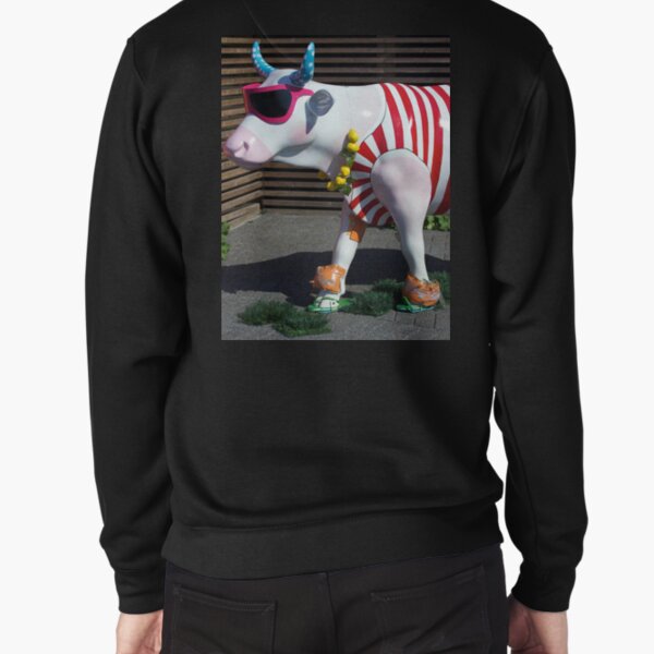 Painted Cow on Holiday - at Floriade Pullover Sweatshirt
