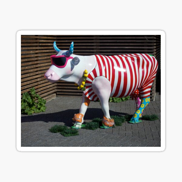 Painted Cow on Holiday - at Floriade Sticker