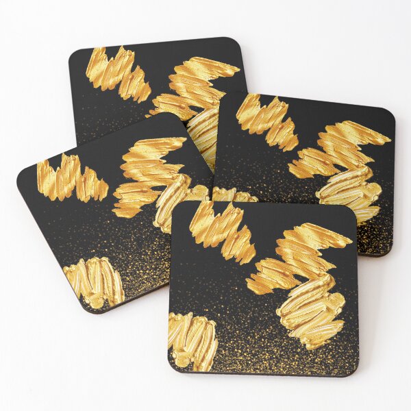 Item preview, Painted & Sprinkled Gold Abstract  designed and sold by silviasunflower.