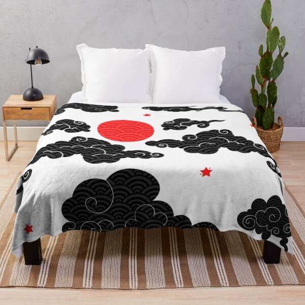 Item preview, Japanese Wind Clouds with Red sun designed and sold by CynthSky.