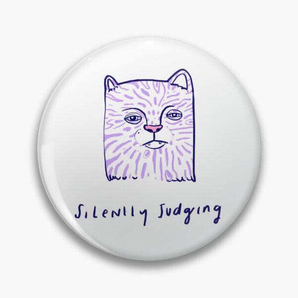 Item preview, Silently Judging purple catto designed and sold by like-butter.