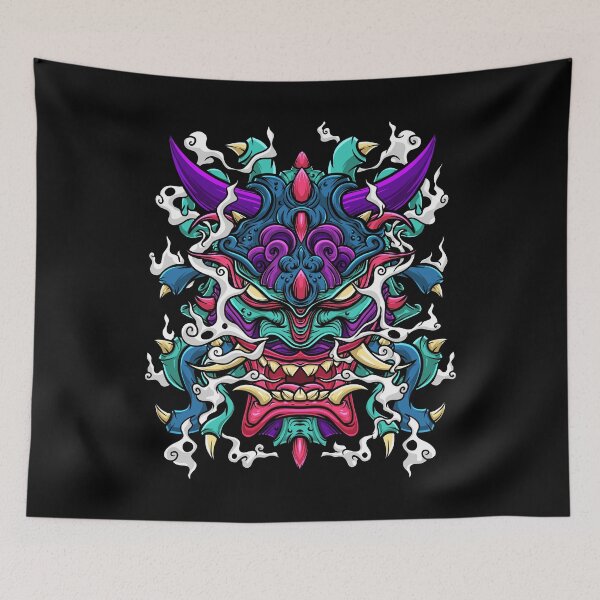 Item preview, Oni Mask Hannya Demon Evil Japanese Gift designed and sold by Teeleo.