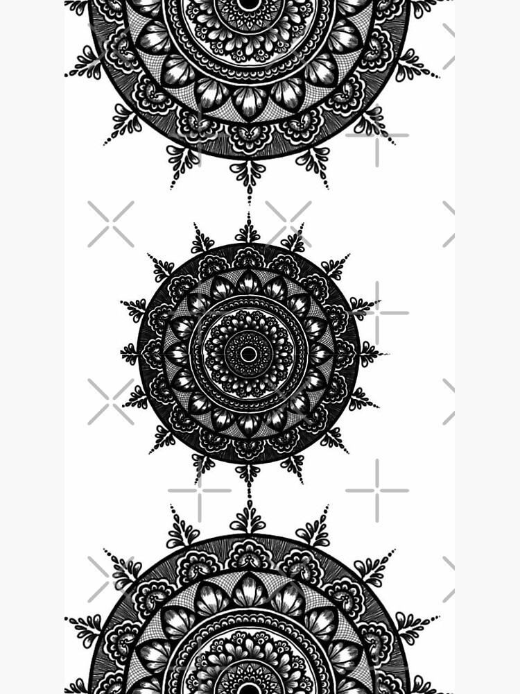 Simple Black Mandala Tattoo Graphic by Finart · Creative Fabrica