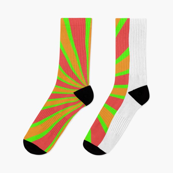 Item preview, geometric colourful psychedelic ripple pattern orangen green designed and sold by kyds.