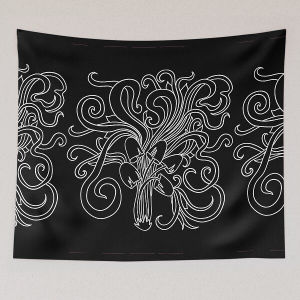 Item preview, geometric colourful psychedelic ripple pattern black 4 designed and sold by kyds.