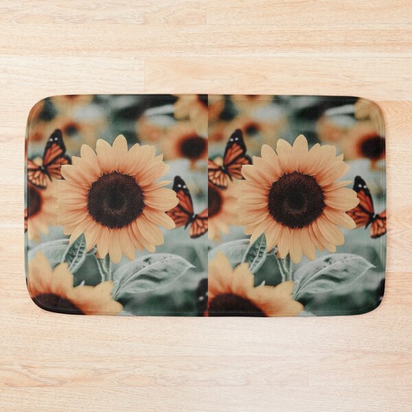 Item preview, Orange Butterflies On The Sunflower Field designed and sold by ForeverNature.