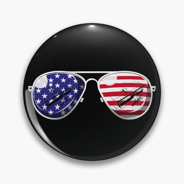 Item preview, USA Flag Aviators With Biplane Airplane Silhouettes Pilot Gear designed and sold by DynamicDesign.