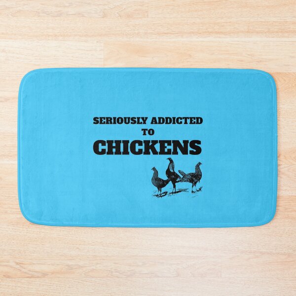 Item preview, Seriously Addicted to Chickens -funny chicken design on blue designed and sold by katiekendall.