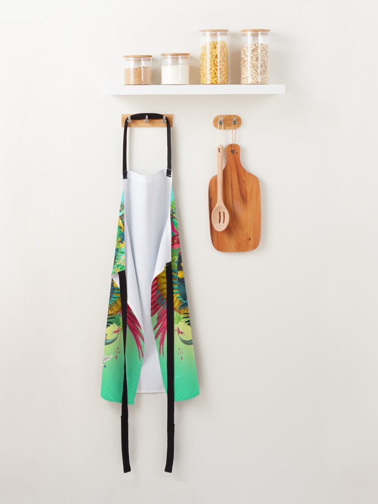 Alternate view of Frida Kahlo Tribute Tropical Apron