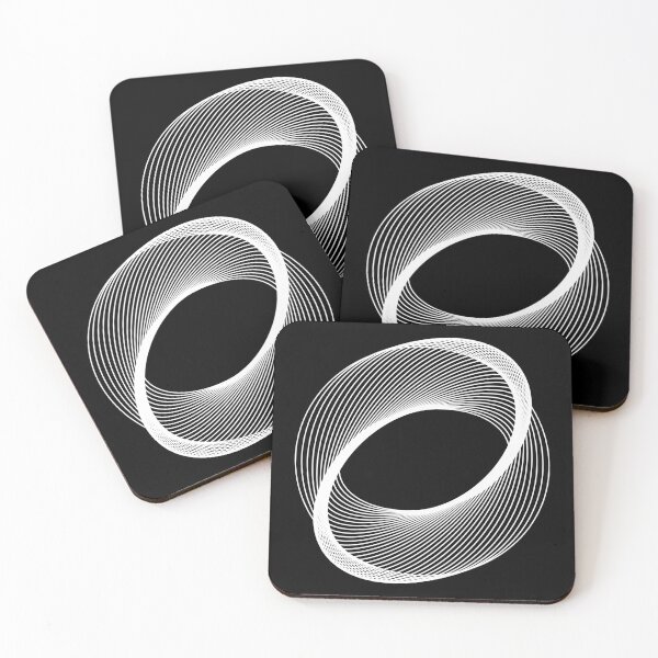Item preview, geometric colourful psychedelic ripple pattern black 7 designed and sold by kyds.